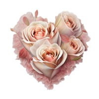 rose heart fantasy . AI Generated png