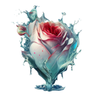 rose heart fantasy . AI Generated png