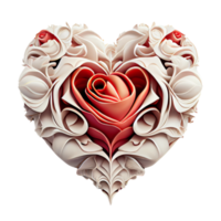 rose heart fantasy . AI Generated png