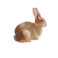 Vintage Watercolor Rabbit . AI Generated png