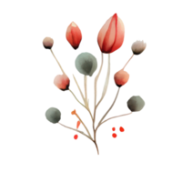 Watercolour floral . AI Generated png