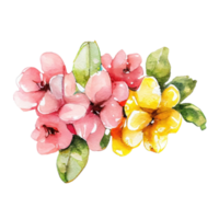 vattenfärg blommig . ai genererad png