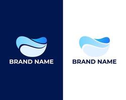 Modern Trendy 3d Letter W logo template with wave style, Water wave logo vector