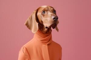 ai generado Weimaraner perro en futurista estilo foto