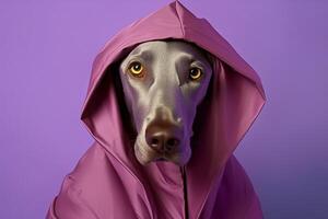 ai generado Weimaraner perro en futurista estilo foto