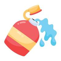 Trendy Water Flask vector