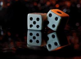 two dice with dark mood photo