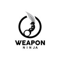 arma logo, tradicional arma Karambit vector, ninja luchando herramienta sencillo diseño, símbolo icono, ilustración vector