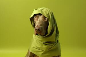 Weimaraner dog in futuristic style photo