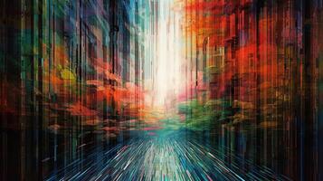 Colorful Digital Glitch Art Distortion Illustration Background with photo