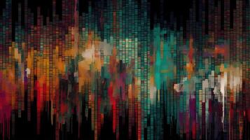 Colorful Digital Glitch Art Distortion Illustration Background with photo