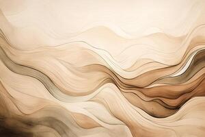 Minimalist Abstract Line Beige Color Illustration Background with photo