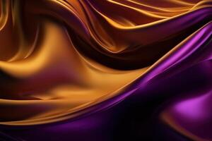 Abstract 3D Wave Bright and Gold illustration Background with photo