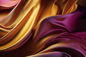 Abstract 3D Wave Bright and Gold illustration Background with photo