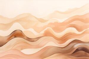 Minimalist Abstract Line Beige Color Illustration Background with photo
