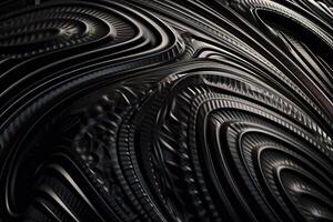 negro metálico resumen superficie ilustración antecedentes con generativo ai foto
