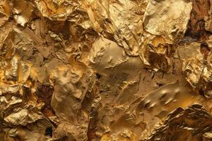 Gold Leaf Foil Texture Illustration Background with photo