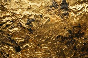 Gold Leaf Foil Texture Illustration Background with