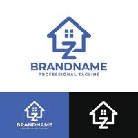 Letter Z Home Logo, Suitable for any business related to house, real estate, construction, interior with Z initial. vector