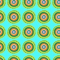 Abstract chamomile flower seamless pattern. Creative floral endless background. vector