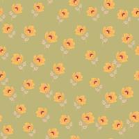 Romantic flower seamless pattern. Elegant floral endless background. Abstract stylized botanical illustration. vector