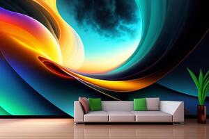 Abstract colorful 3d background. photo