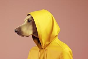 Weimaraner dog in futuristic style photo