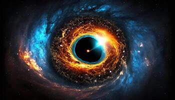 Black hole, outer space, the universe. photo