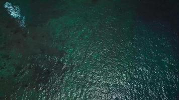 Aerial survey from a drone over the surface of the ocean video