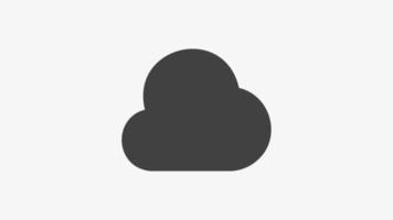 nube sólido icono vector