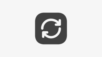 Refresh solid icon vector