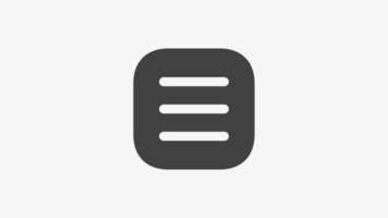 Menu solid icon vector