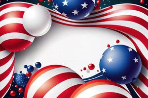 Happy Labor Day. USA banner background design of balloons vector illustration. photo