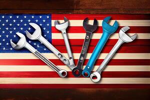 Realistic labor day background. photo