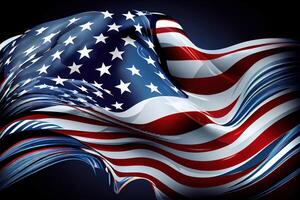Happy labor day, USA flag background. photo