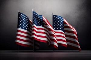 Happy labor day, 4th of july panoramic background with copy space. photo