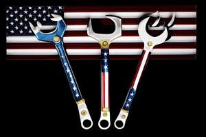Realistic labor day usa. photo