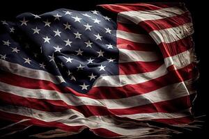 Happy labor day, American flag background with copyspace. photo