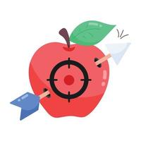 Trendy Apple Target vector