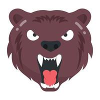 Trendy Angry Bear vector