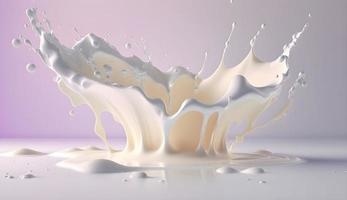background of volumetric abstract splashes of milk splashes of liquid yogurt milk drinks ai generation photo