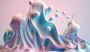 background of volumetric abstract splashes of milk splashes of liquid yogurt milk drinks ai generation photo