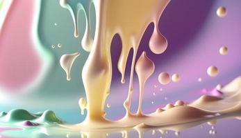 background of volumetric abstract splashes of milk splashes of liquid yogurt milk drinks ai generation photo