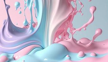 background of volumetric abstract splashes of milk splashes of liquid yogurt milk drinks ai generation photo