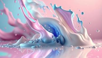 background of volumetric abstract splashes of milk splashes of liquid yogurt milk drinks ai generation photo