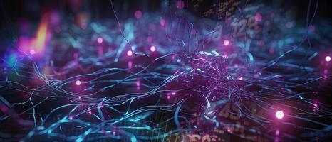 artificial intelligence background in the form of a human brain, against the background of graphs of numbers and calculations. Interaction between AI and humans. ai generation photo