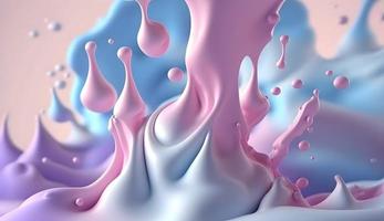 background of volumetric abstract splashes of milk splashes of liquid yogurt milk drinks ai generation photo