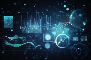 el concepto de profético analítica, datos visualización, y negocio previsión ai generativo foto