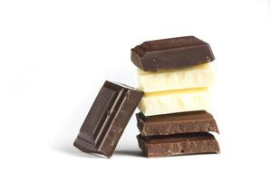 chocolate bar isolated on white background photo