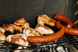 grilled meat closeup photo